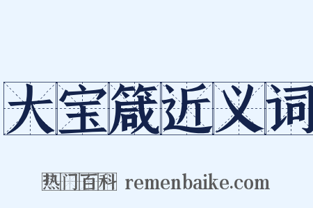 大宝箴近义词是什么意思的图片